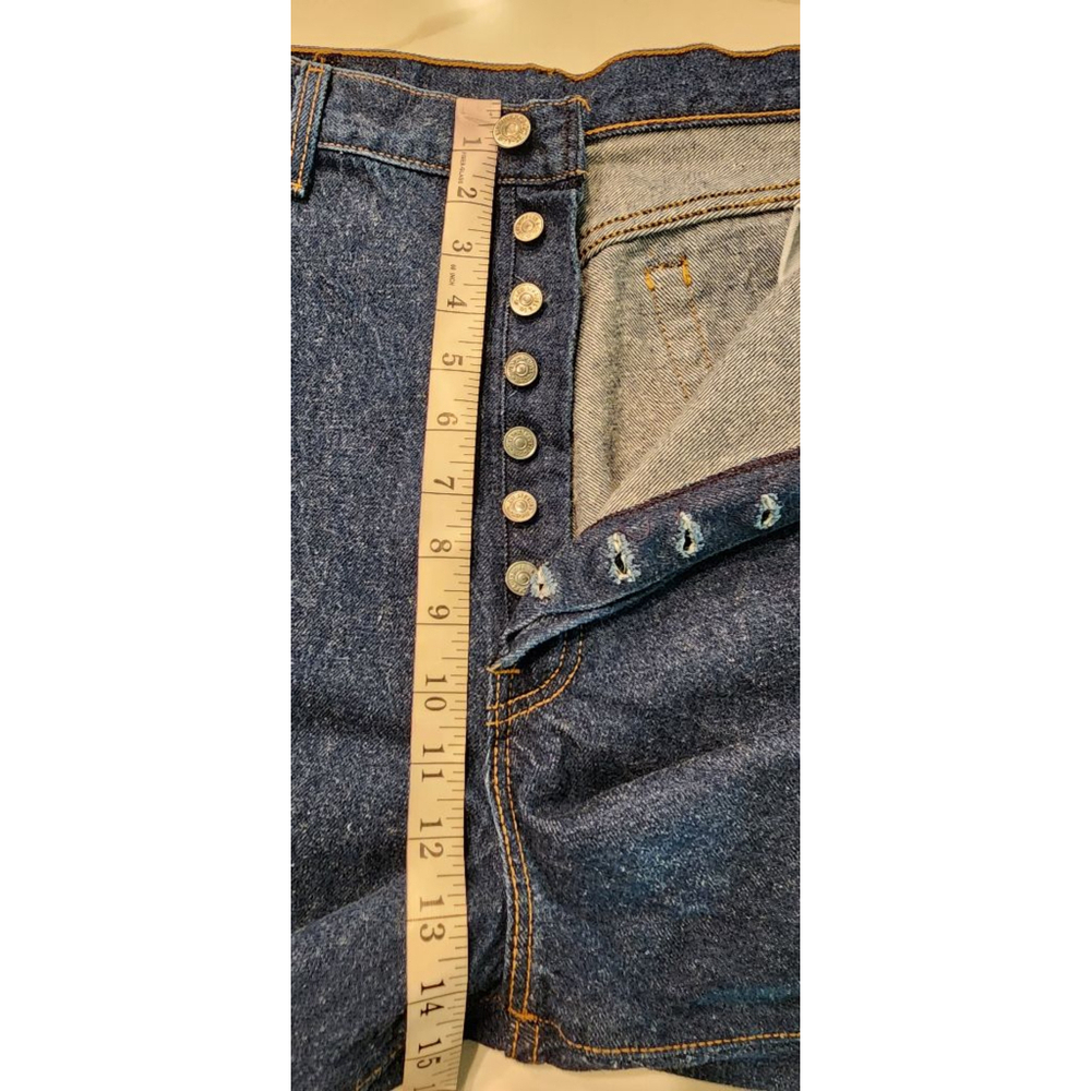 Vintage Levi's Button Fly High Waist Jeans Made USA 501 Style Selvedge Denim 24 - Picture 11 of 12